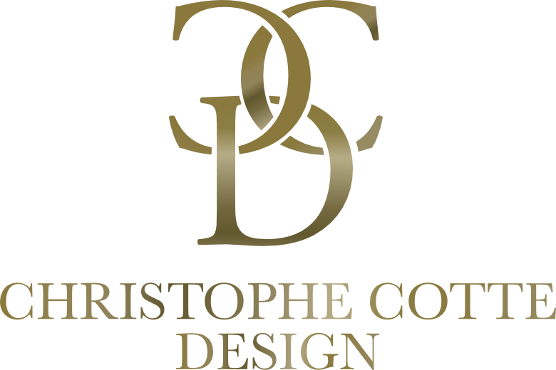 Logo cc design doré